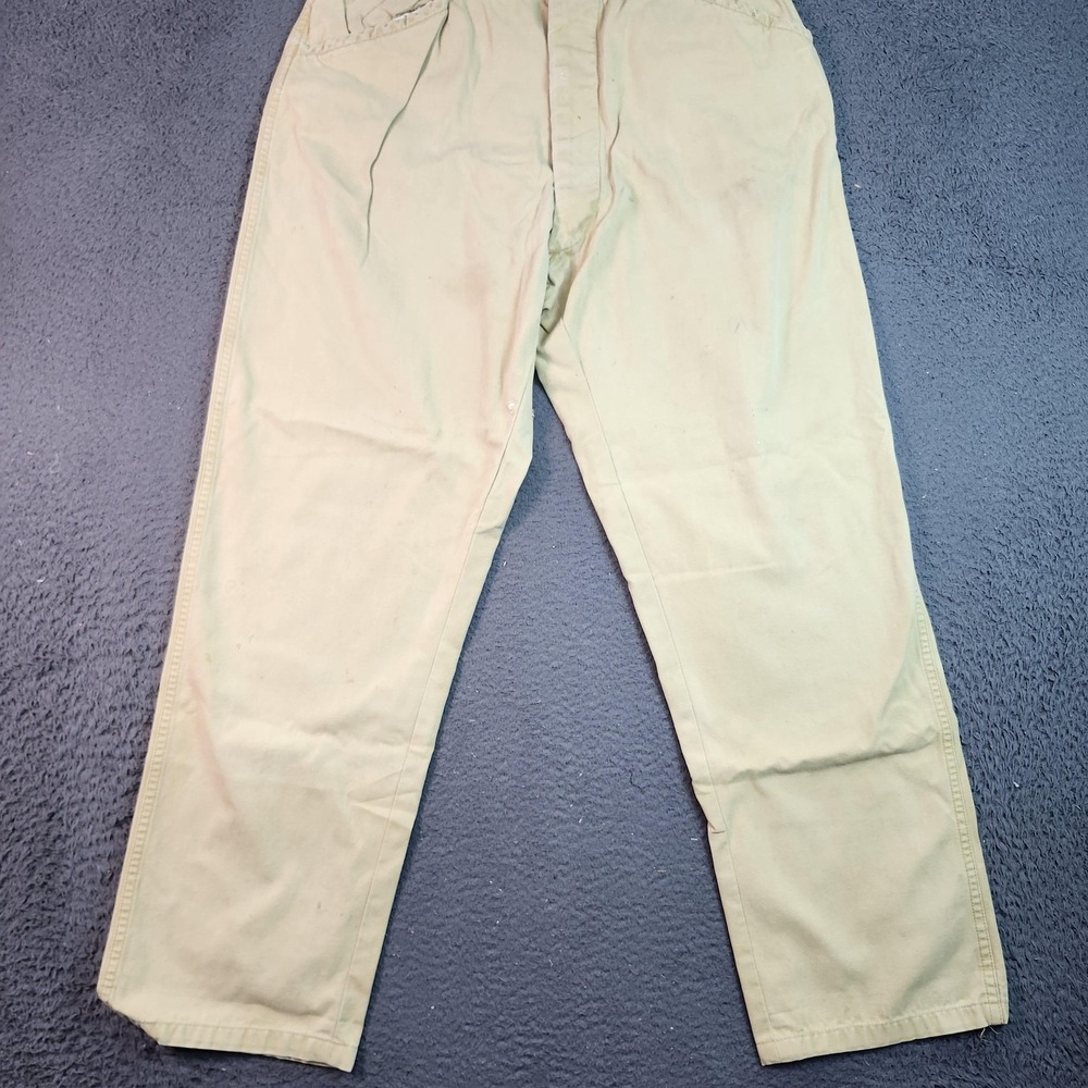 Vintage J.C. Higgins Pants Mens 38x28 Khaki Chino Workwear Sears Straight Leg